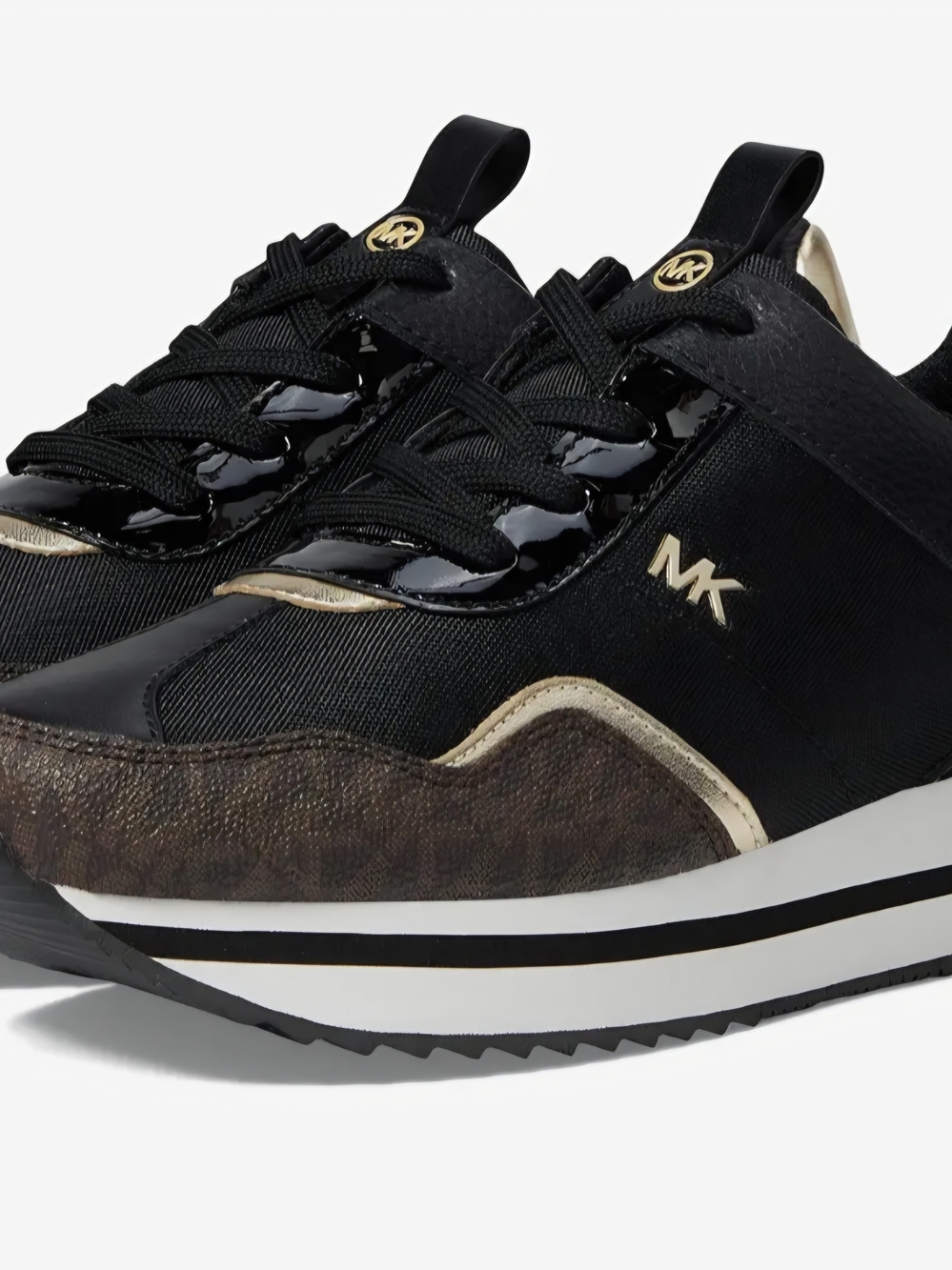 Michael Kors Black & Brown Low-Top Trainer